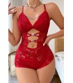 YNT Kırmızı Zincir Detaylı Dantelli Babydoll 15098